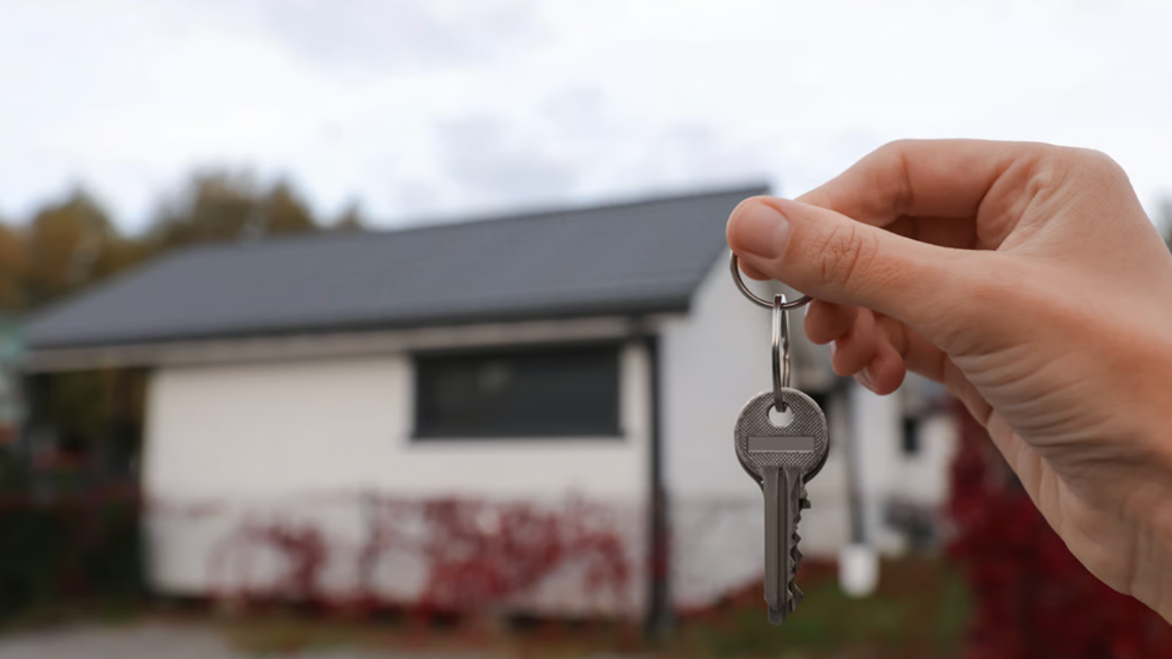 Individual reviewing housing options and rental resources after incarceration